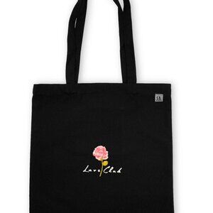 Embroidered Love Club Tote Bag - Black